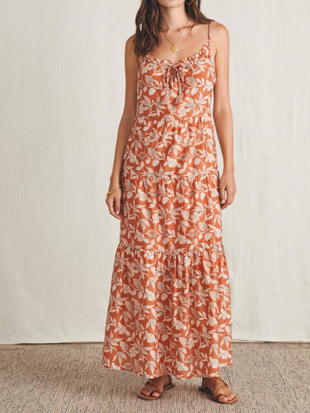 NWT Faherty Silk Blend Sun Chaser Maxi Dress